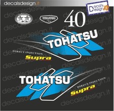 Adesivi motore marino fuoribordo Tohatsu 40 tdli direct  gommone barca stickers 