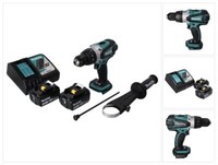 Makita Dhp 458 Rf Akku Schlagbohrschrauber 18 V 91 Nm + 2X Akku 3,0 Ah + Lader