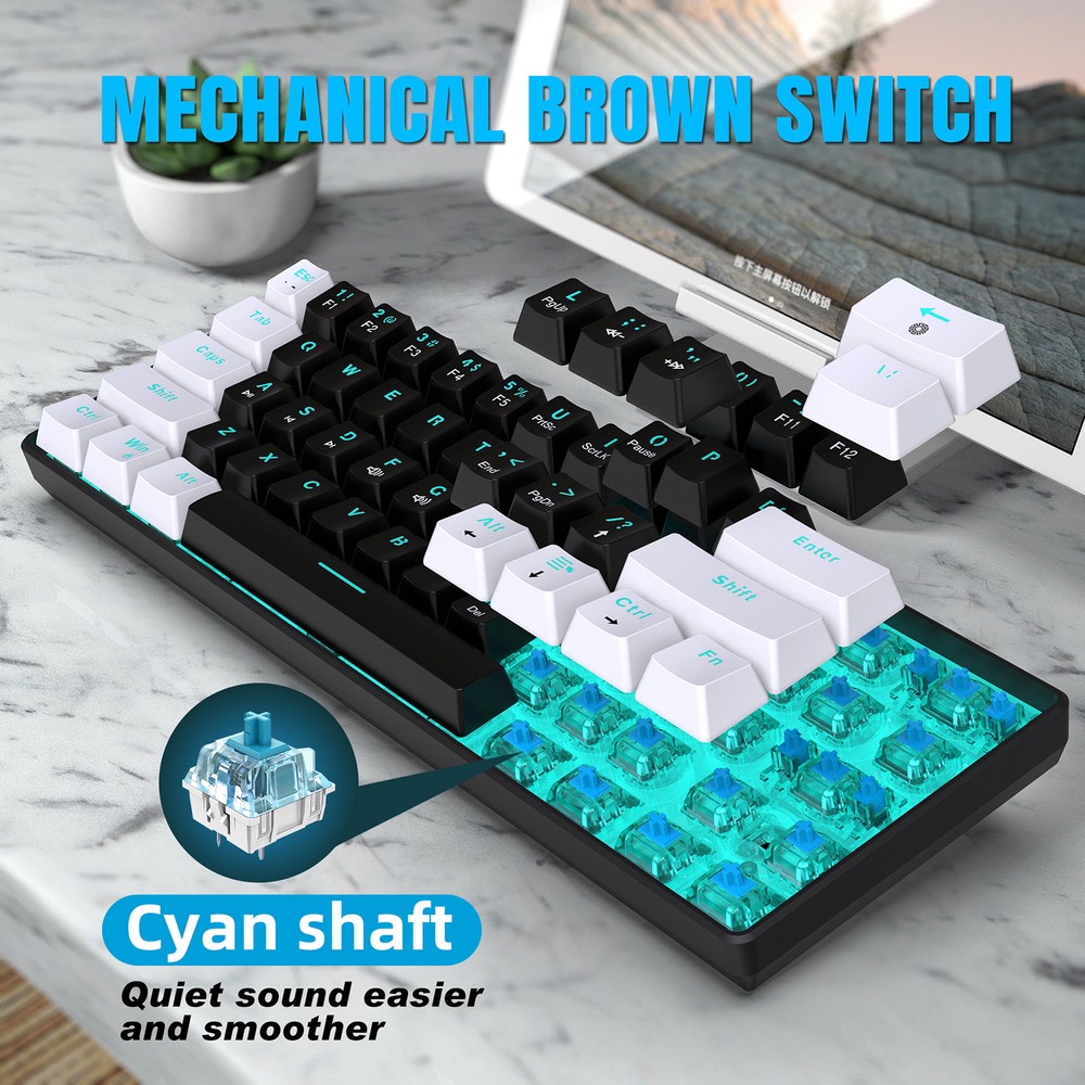 V900 Mechanical Gaming Keyboard 61-Key High-Quality W7I7 Design
