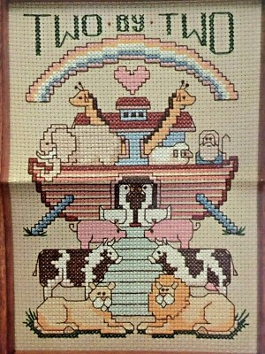 NEW Dimensions Cross Stitch Kit TWO BY TWO #6551 5'' X 7'' Noah s Ark