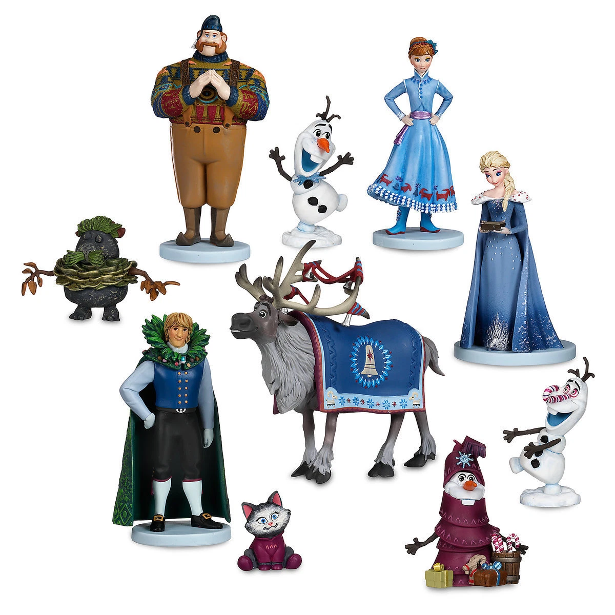 3D Anime Frozen Flocking Figures Olaf Mini Snowman Action Figures