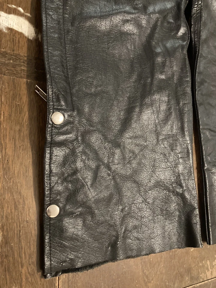 Gorras de cuero para motocicleta Pro-Rider negras talla mediana cintura ajustable 30-36 Foto 3 de 4