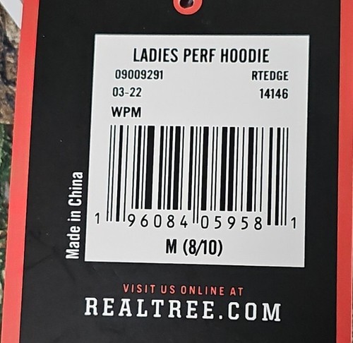 Sudadera con capucha Realtree Edge Tech para dama con polaina facial camuflada para mujer talla mediana - Imagen 7 de 8