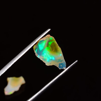 Natural White Ethiopian Opal Rough Loose Gemstone 5 Pcs 18 Ct 15X10 15X9mm A5623