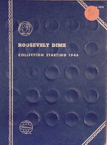 ROOSEVELT DIMES  #9029 (1946-1978) VINTAGE WHITMAN COIN FOLDER - USED  # 105