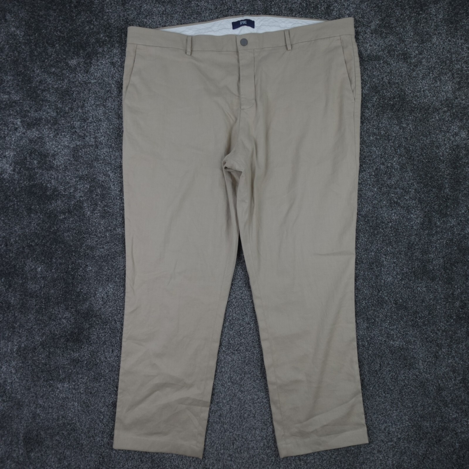 Lightweight Linen-Blend Spoke Chinos in Beige - Size 42W 29L