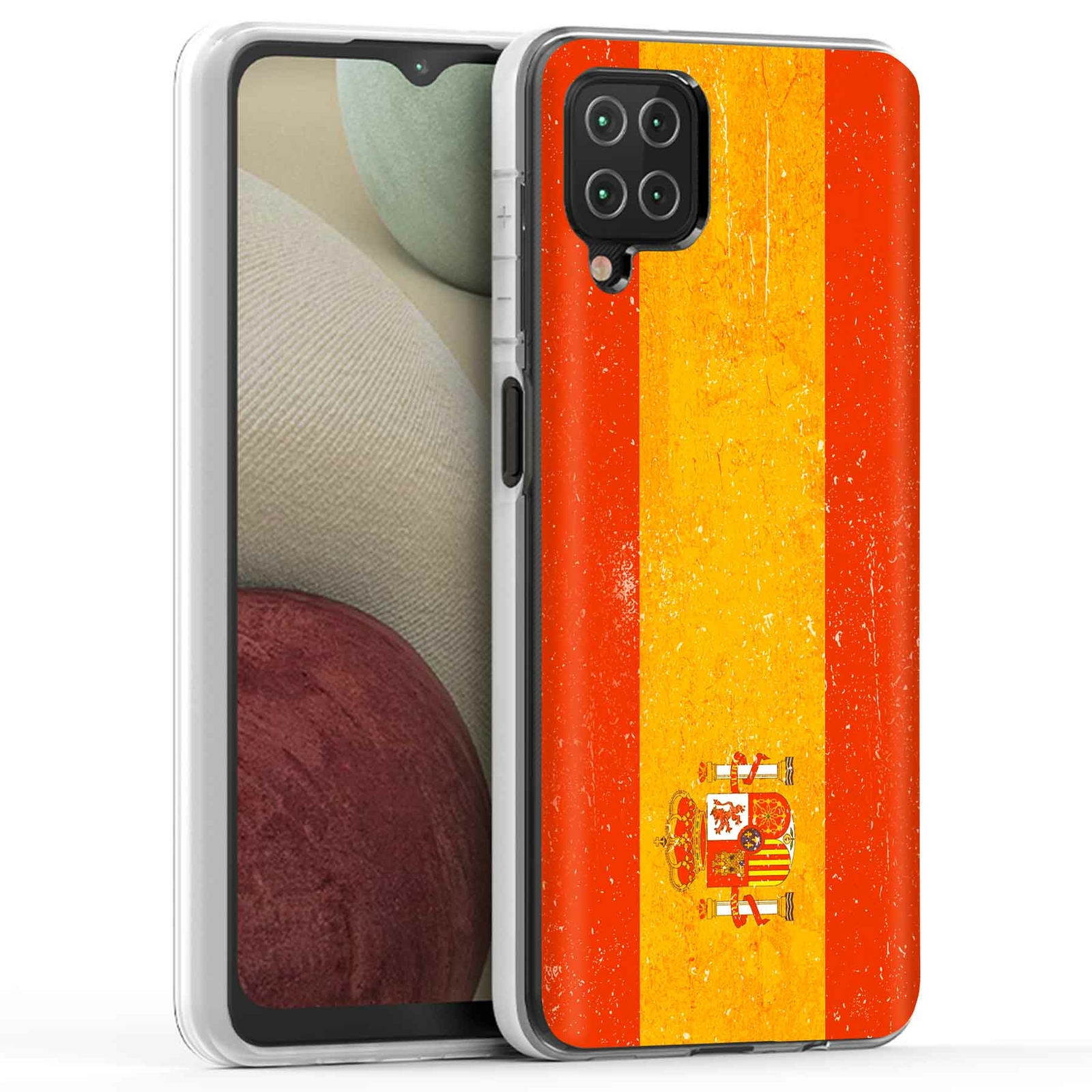 Vintage Spain Flag Design Samsung Galaxy A12 Case USA