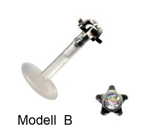4er SET LIPPENSTECKER LABRET PIERCING BIOPLASTIC LIPPE STECKER PTFE BIOPLAST NEU - Picture 5 of 6