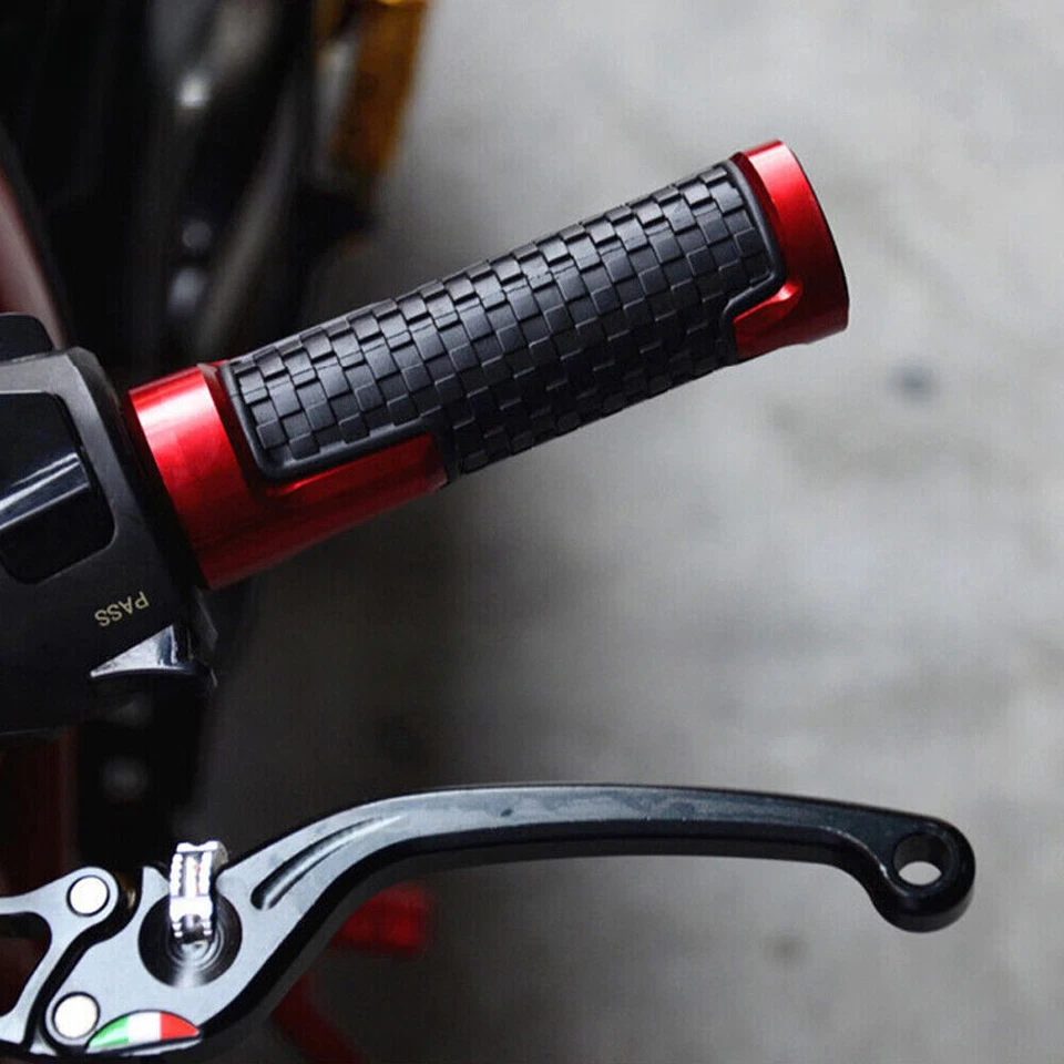 Red CNC Grip Handlebar Balanced Plug slider Bar End Cap Cover For SUZUKI GS500 Foto 4 de 4