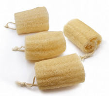 4 Natural Loofah Sponge, Like Egyptian Bath Shower Exfoliating Body Scrubber