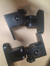 2 Universal Speaker Wall/Ceiling Mount Brackets,180 Adjustment, Black Metal