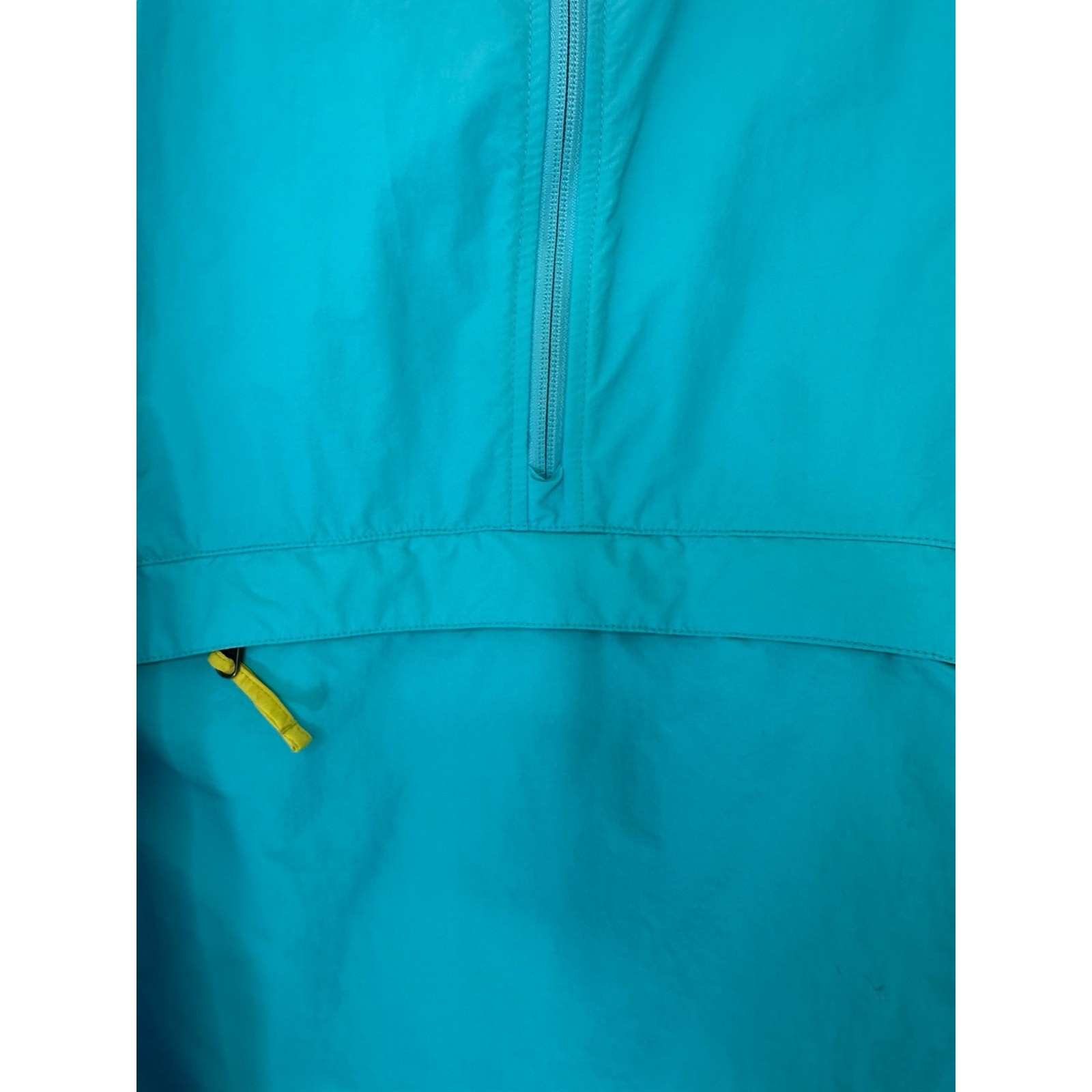 L.L. Bean Women's Blue Yellow Anorak Quarter Zip Nylon Windbreaker Jacket Size M