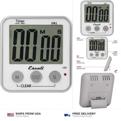 Escali Extra Large Display Digital Kitchen Timer with Clock Mode, Recall Time...