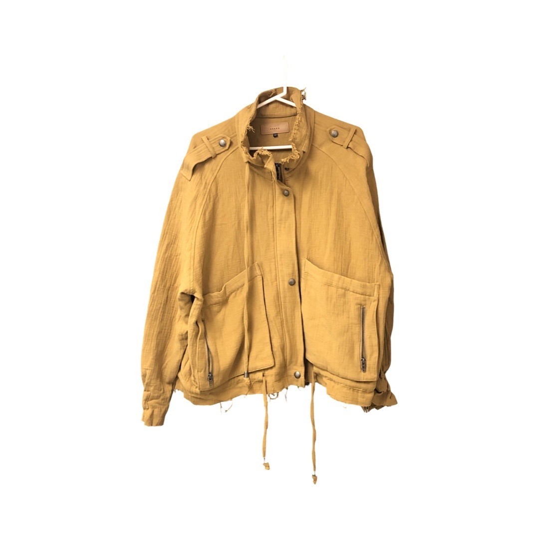 BLANKNYC Men's Zip-Up Yellow Jacket Poncho Size L