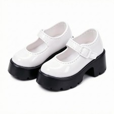 J-K School Shoes Buckle Strap Thick-Soled Doll Shoes Rounded Toe