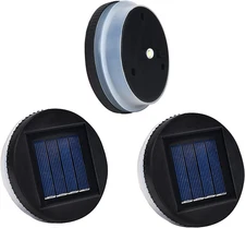 3 Pack Solar Lights Replacement Top,Solar Lantern Replacement Top Lid Lights wit