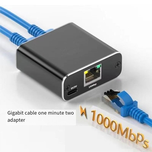 Rj45 Splitter 1 auf 2 Gigabit Ethernet Adapter Internet Netzwerkkabel Exten7175 - Bild 7 von 7