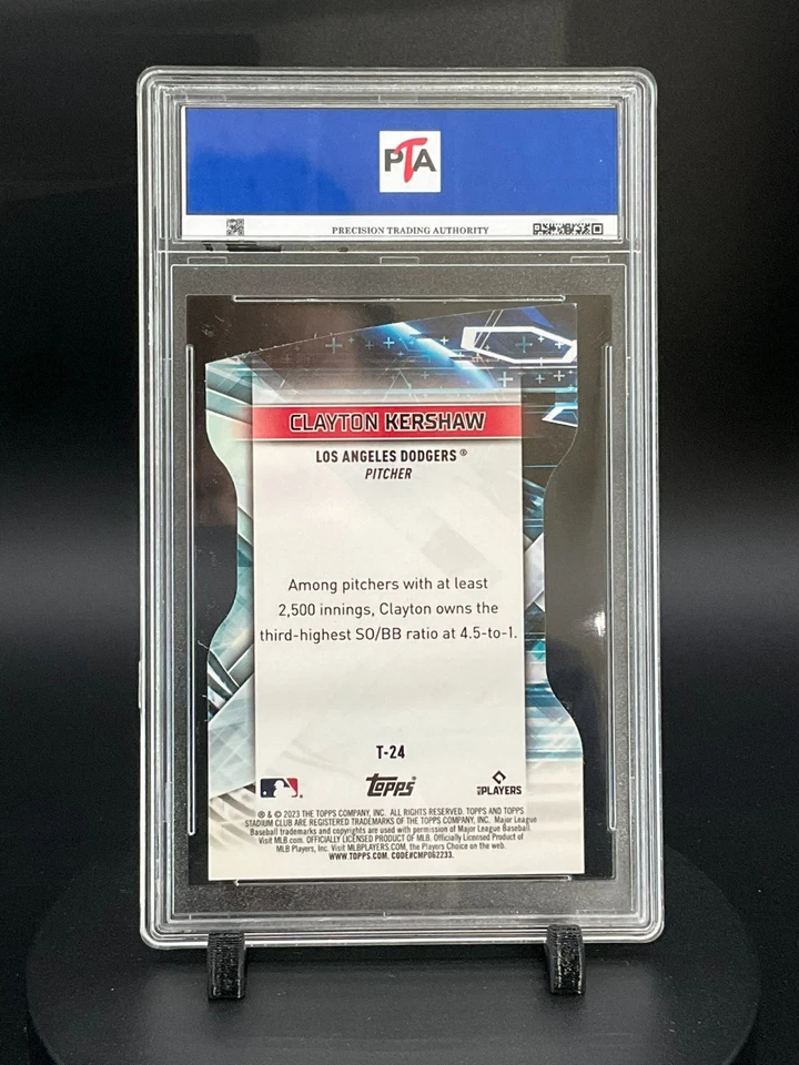 2023 Topps Stadium Club Clayton Kershaw Triumvirates Dodgers GEM MINT PTA 10🔥 - Image 2 of 2