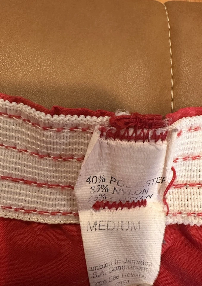 Vintage Men’s Nylon / Poly/ Cotton Running Shorts Sz M 2” Inseam Slash Pockets - Image 3 of 4