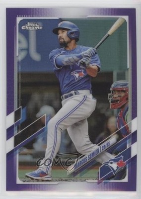 2021 Topps Chrome Update Target Purple Refractor Marcus Semien #USC76 0v2r