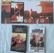 Repos Production 7 Wonders Leaders & Cities Packs + Catan Promo Expansion SEALED