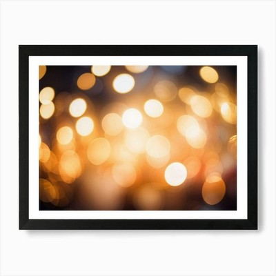 Luxuriöses Bokeh Lichter Myriaden Circl gerahmtes Wandbild Poster Leinwanddruck Bild