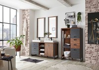 BadmöBel-Set Detroit 3-Teilig Stirling Oak Schiefer 248 Cm