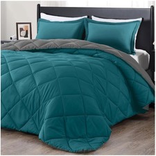 Ocean  Grey King Comforter Set - 3 Pieces