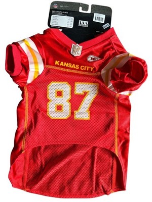 Kansas City Chiefs Travis Kelce #87 Large Dog Jersey NFL Official Pet Wear