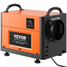 VEVOR 125 PPD Commercial Dehumidifier with Pump Drain Hose Crawl Spaces(No Pump)