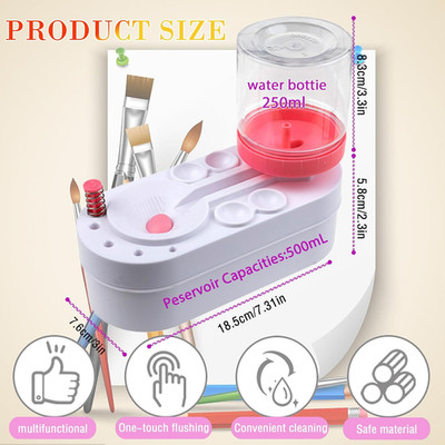 Paint Brush Cleaner Rinse Cup Water Circulation Gift for Artists,Student,Kids,Wa