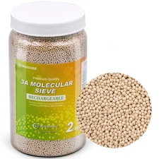2 LBS 3A Molecular Sieve Desiccant Beads, Dehumidifier Moisture Absorbers