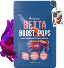 Betta Boost Pops | High-Protein Betta Fish Food Pellets Made in USA | Marine &