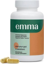 Emma Gut Health Supplement 180 Capsules for Bloating Relief & Leaky Gut NEW 2028