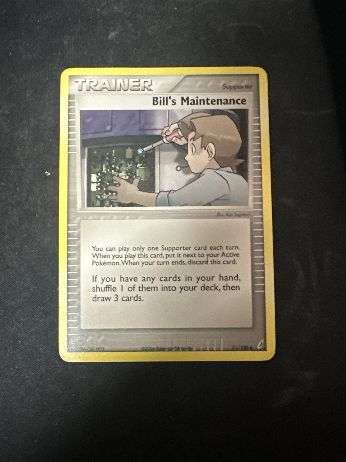 Bill's Maintenance 71/100 Uncommon Ex Crystal Guardians Pokemon Card D1