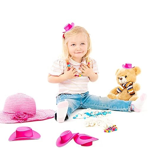 Mini sombrero de escritorio de plástico de 20 piezas de vaquero occidental vaquera pastel cupcakes Foto 4 de 4