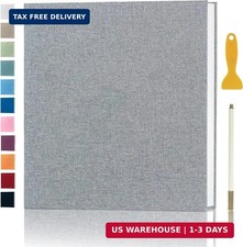 Photo Album Self Adhesive Pages Scrapbook 40 Pages, 11x10.6 Grey
