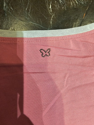   Weekend MaxMara Damen T-Shirt Top Rosa Strass Schmetterling Gr. S/M