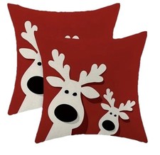 NIP- Set Of Two- Christmas Decorative Pillow Covers- Festive - 20X20