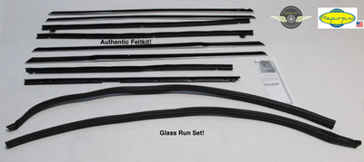 Early 1965 Impala 4 Door Hardtop Superkit Authentic Feltkit & Glass Run Set