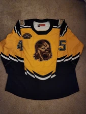 Game Worn Fraser Minten Providence Bruins Star Wars Jersey