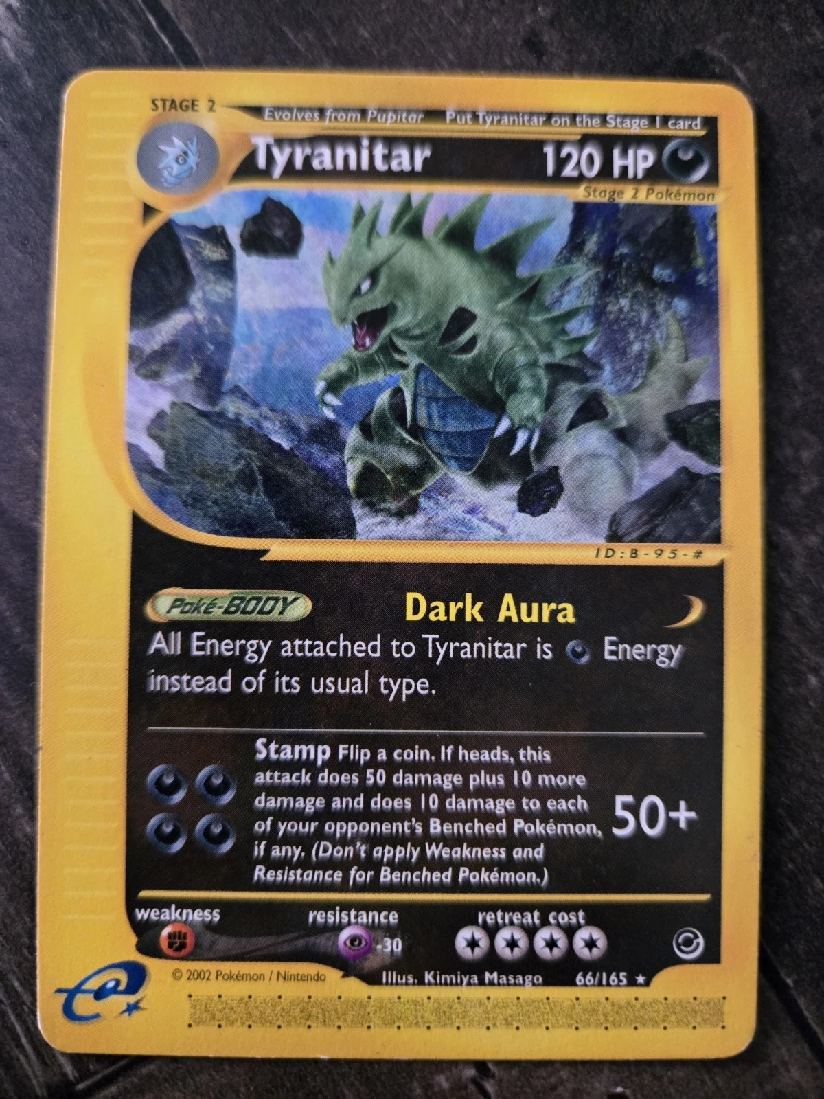 Vintage Tyranitar Expedition 66/165 Non Holo Rare Pokémon Card