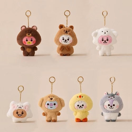 Muñeca de peluche Kpop BTS BT21 Baby Zoo Series linda muñeca de dibujos animados bolsa colgante regalo del ejército