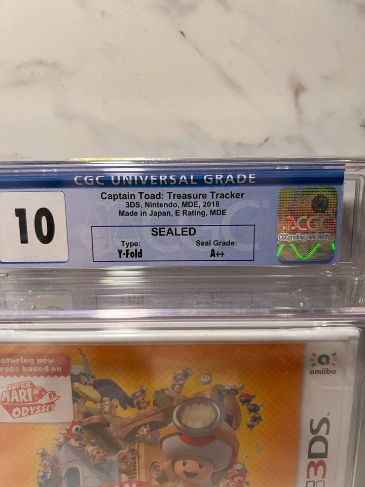 Captain Toad: Treasure Tracker -3DS- Graded Sealed 1st Print CGC Perfect 10 A++ - Image 2 of 3