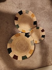 KAZI Decorative Bowls Baskets - Wall & Home Decor, Fruit Basket, Storage,set 3