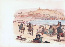 On The Sands - Mr. Chumley's Holiday - by Randolph Caldecott - 1898