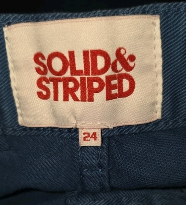 Solid And Striped Classic Blue Flat Front Denim S… - image 5