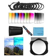 14-Piece ND Color Filter Kit for DSLR - Cokin P Series Lens Set with Accessories
