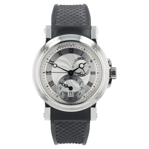 Breguet Marine GMT Silver Dial Stainless Steel 43mm Automatic ...