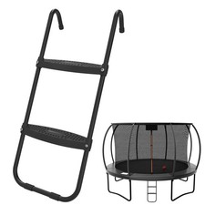 Trampoline Ladder, 2 Steps Trampoline Steps with Wide Skid-Proof Universal Tr...